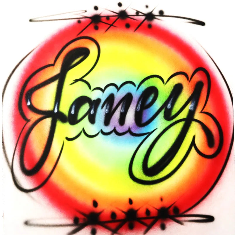 Rainbow Design With Your Name Outlined