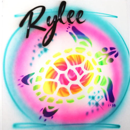 Tie Dye Turtle With Your Name